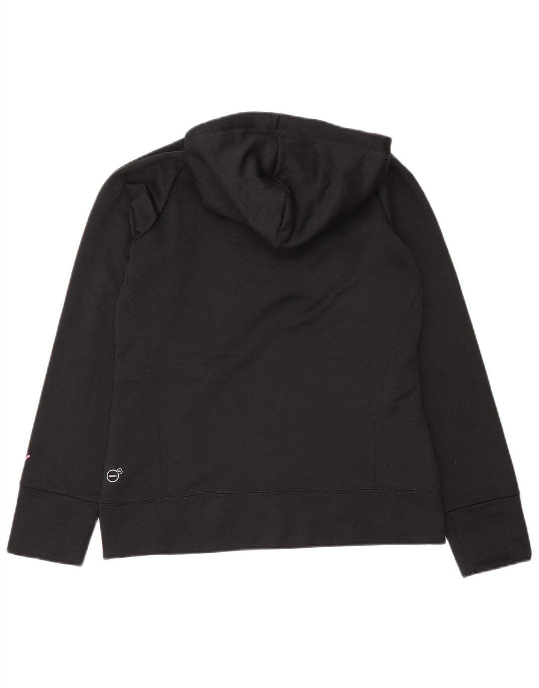 PUMA Womens Graphic Hoodie Jumper UK 12 Medium Black Polyester