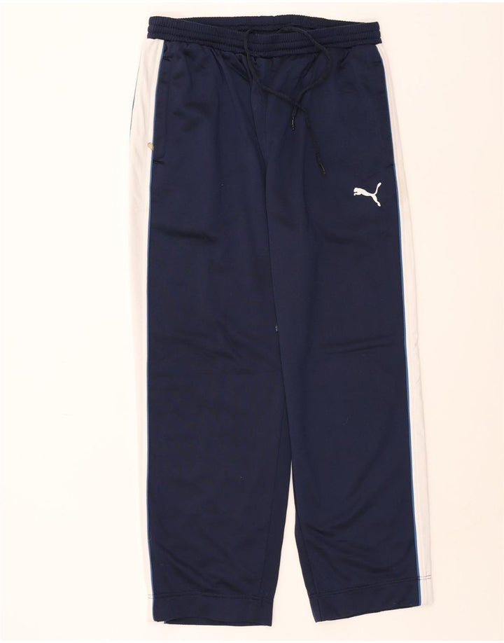 PUMA Mens Tracksuit Trousers XL  Navy Blue Colourblock Polyester Vintage Puma and Second-Hand Puma from Messina Hembry 