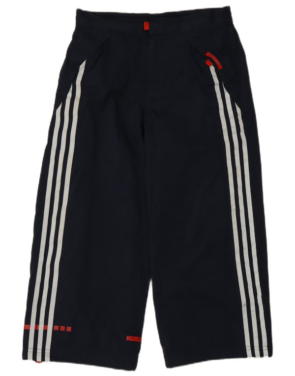 Adidas Boys Capri Tracksuit Trousers 13-14 Years Navy Blue Polyester