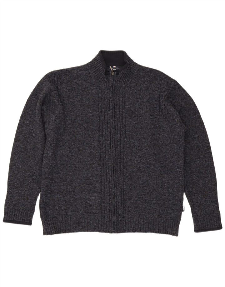 Marks & Spencer Mens Blue Harbour Cardigan Sweater Large Navy Blue Flecked