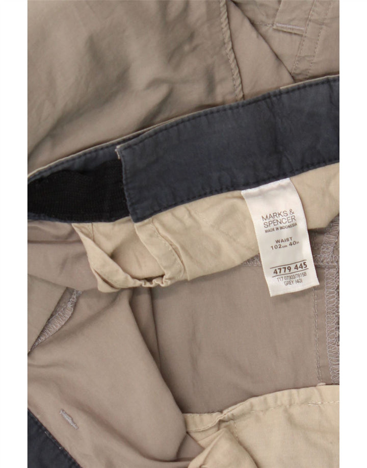 Marks & Spencer Mens Cargo Shorts W40 XL  Grey Cotton