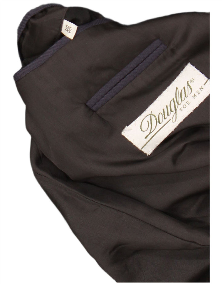 DOUGLAS Mens Double Breasted Blazer Jacket EU 50 Large Navy Blue