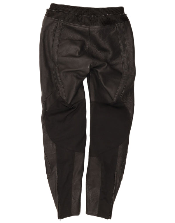 Probiker Mens Moto Racer Leather Trousers IT 50 Large W30 L30 Black Leather