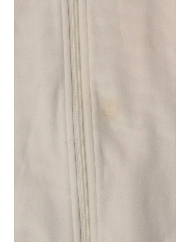 Adidas Mens Tracksuit Top Jacket Medium White Colourblock Polyester