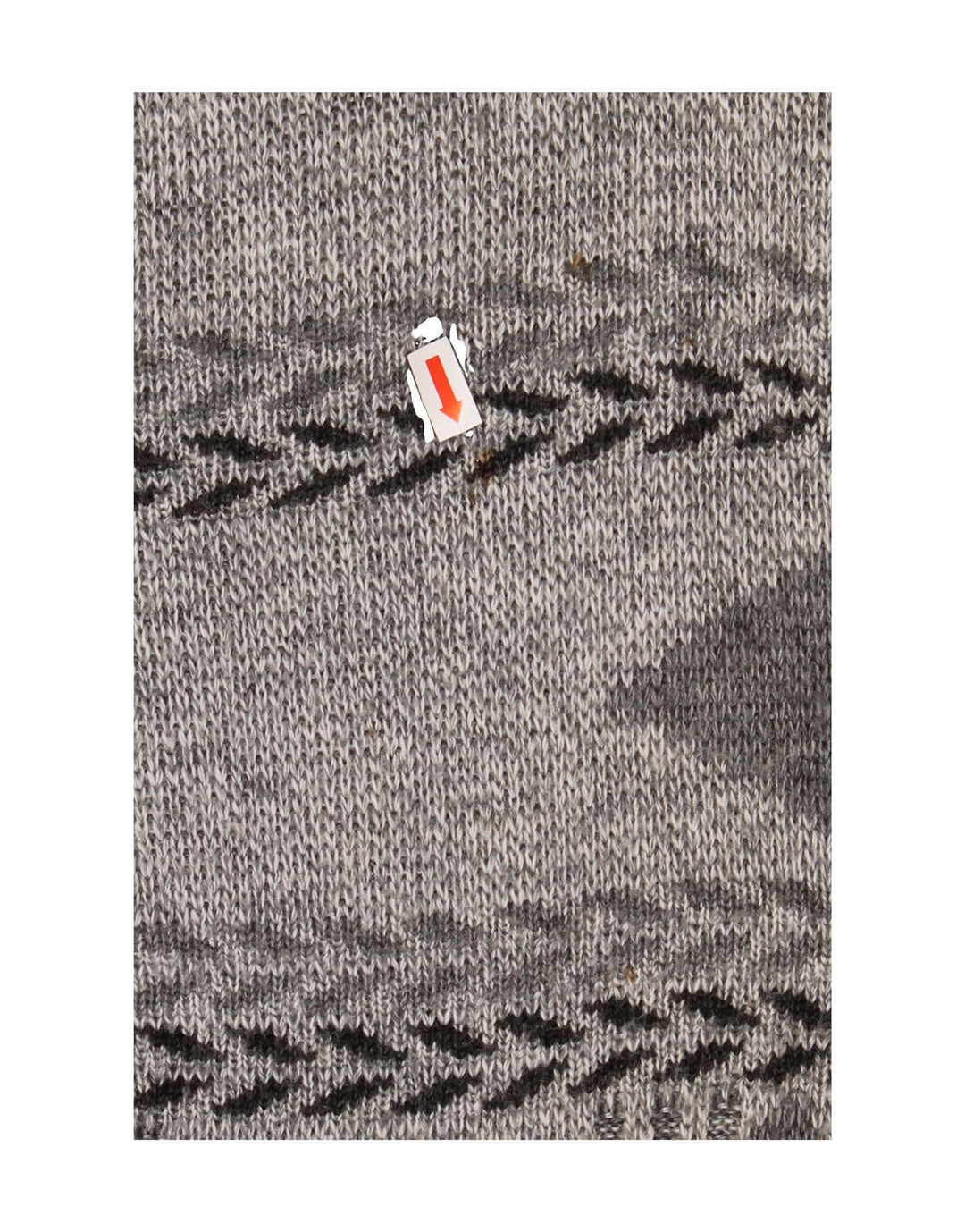 VINTAGE Mens V-Neck Jumper Sweater Medium Grey Argyle/Diamond Acrylic Vintage Vintage and Second-Hand Vintage from Messina Hembry 