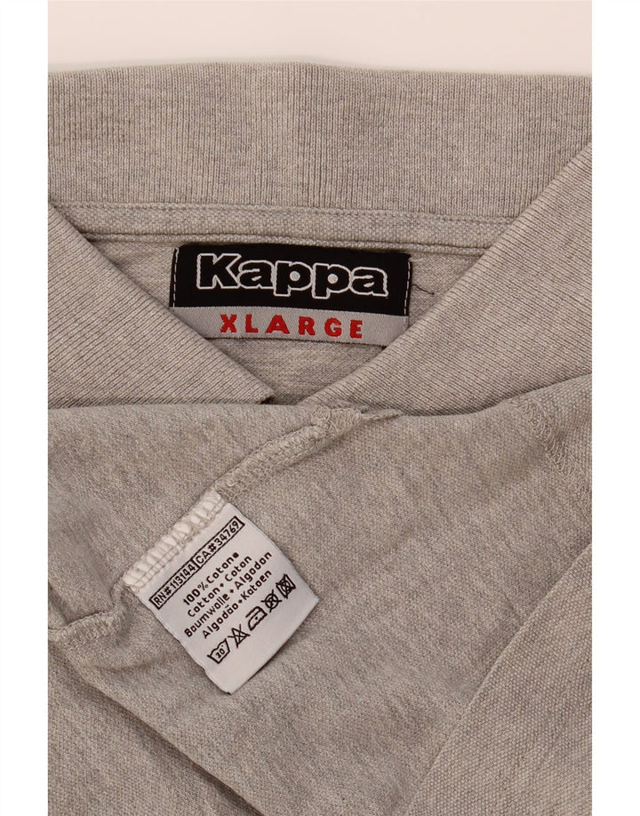 KAPPA Mens Polo Shirt XL Grey Cotton Vintage Kappa and Second-Hand Kappa from Messina Hembry 