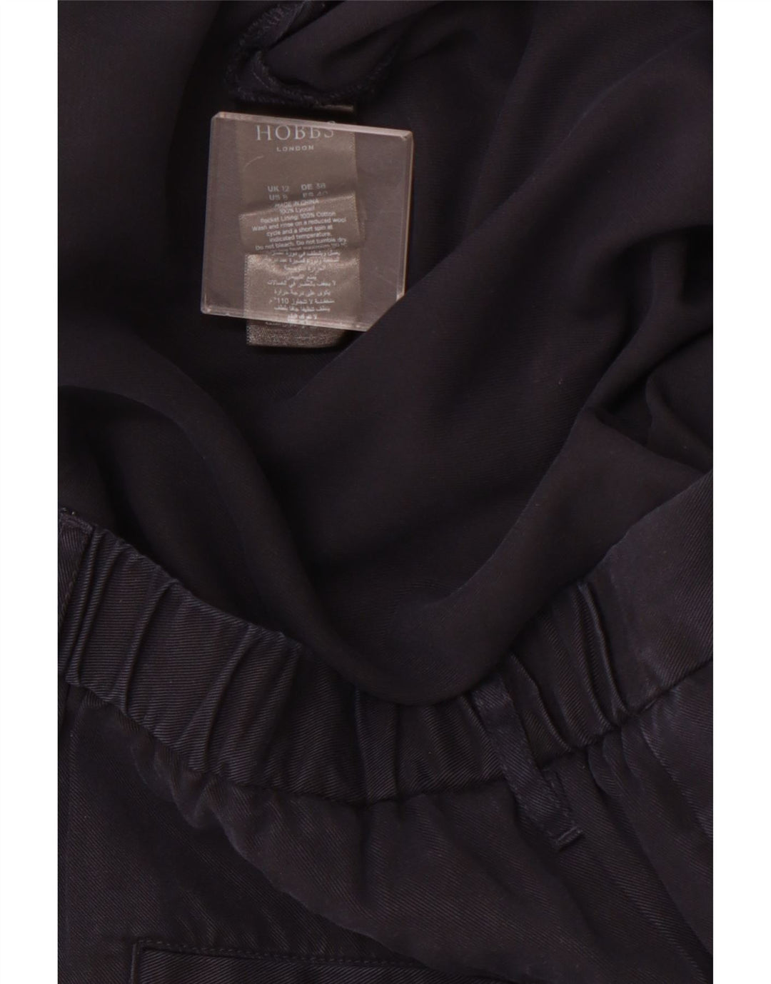 HOBBS Womens Straight Chino Trousers UK 12 Medium W30 L28 Navy Blue