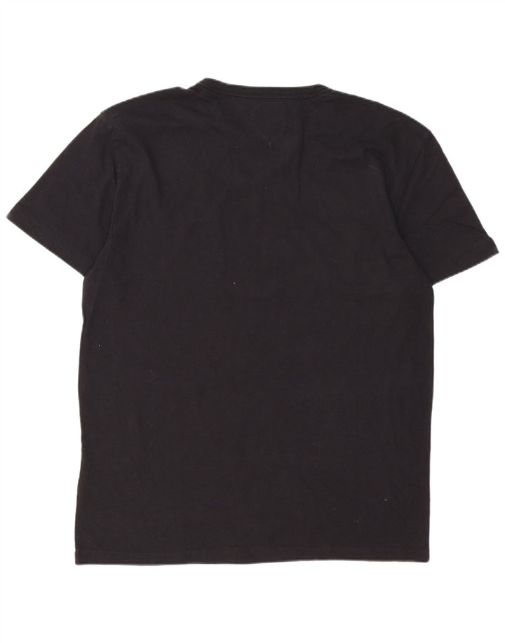 Tommy Hilfiger Mens T-Shirt Top Medium Black Cotton