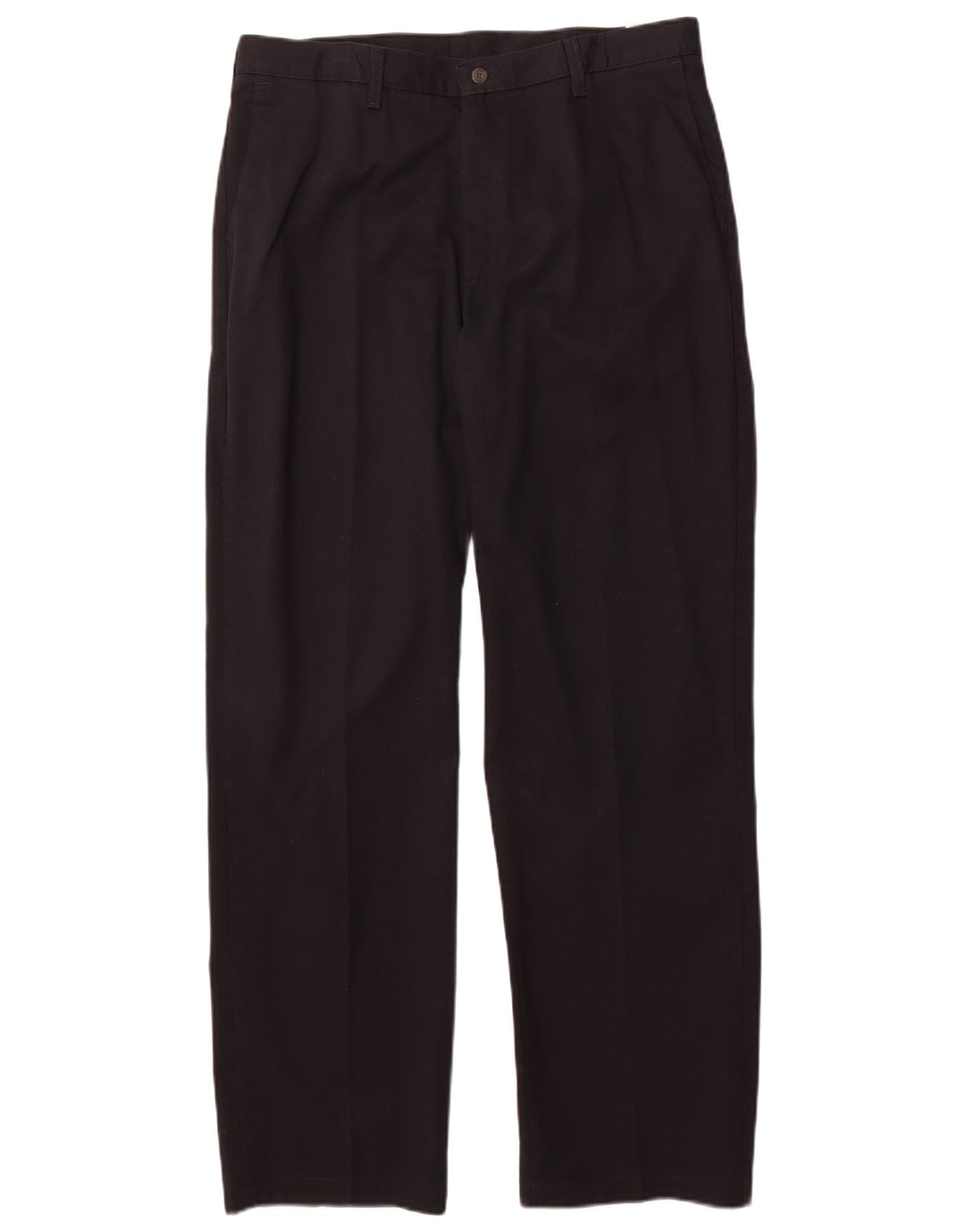 Lee Mens Straight Chino Trousers W36 L32 Black Cotton