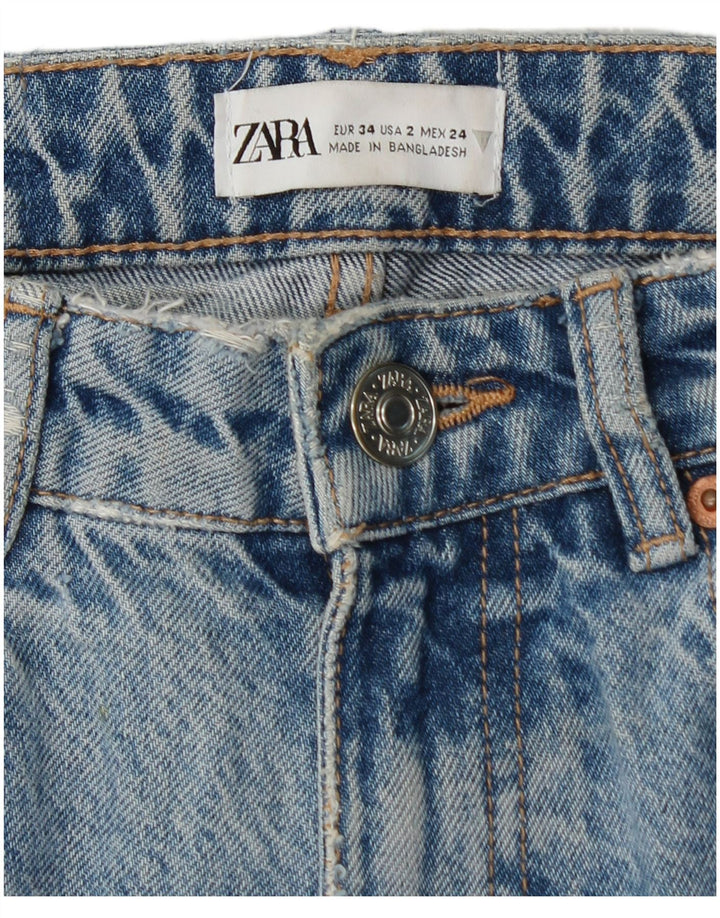 ZARA Womens Tapered Jeans EU 34 2XS W24 L26 Blue Cotton