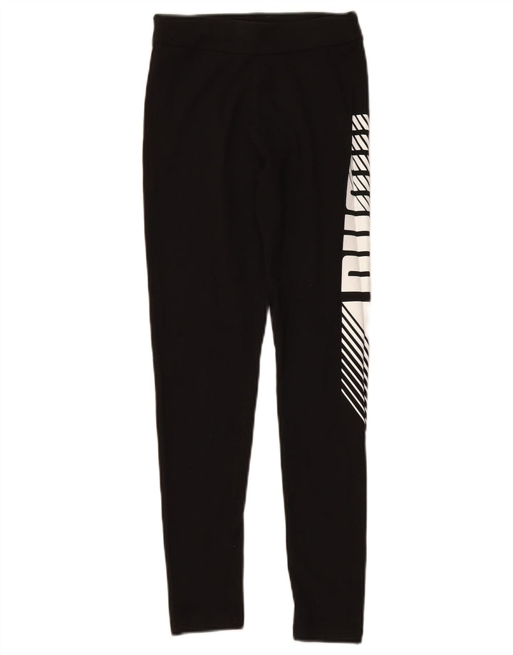 PUMA Girls Graphic Leggings 11-12 Years  Black