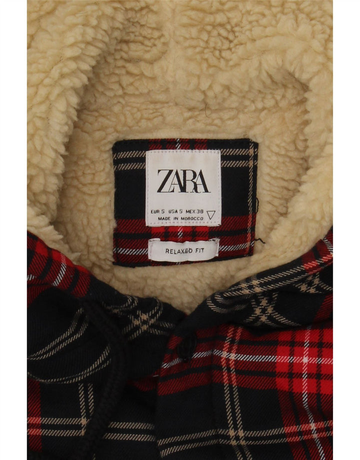 ZARA Mens Relaxed Fit Lumberjack Flannel Shirt Small Black Check Polyester Vintage Zara and Second-Hand Zara from Messina Hembry 