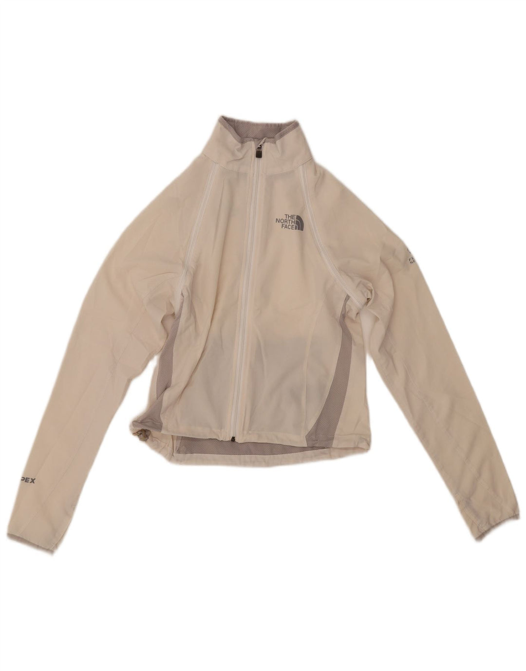 THE NORTH FACE Womens Crop Tracksuit Top Jacket UK 6 XS White Colourblock