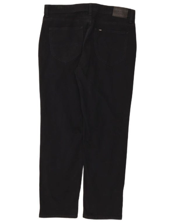 Lee Mens Straight Chino Trousers Large W36 L30 Black Cotton