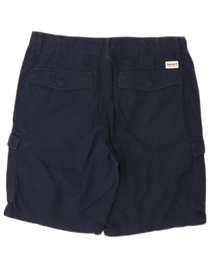 Timberland Mens Cargo Shorts W32 Medium Navy Blue Cotton
