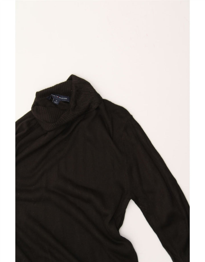 TOMMY HILFIGER Womens Roll Neck Jumper Sweater UK 12 Medium Black Vintage Tommy Hilfiger and Second-Hand Tommy Hilfiger from Messina Hembry 