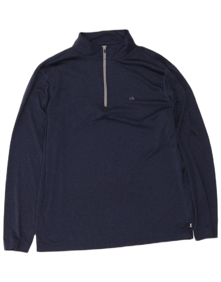 Calvin Klein Mens Golf Zip Neck Pullover Tracksuit Top Large Navy Blue