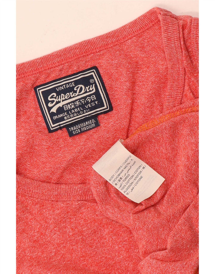 Superdry Mens Vest Top Medium Red Flecked Cotton