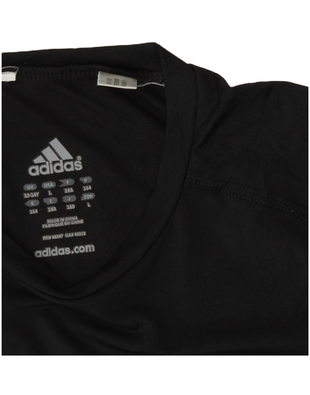 Adidas Boys T-Shirt Top 13-14 Years Black