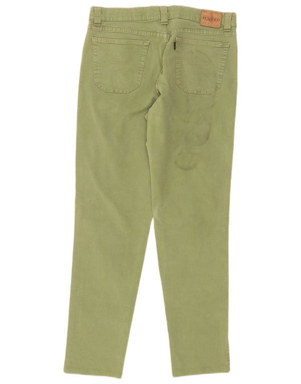 Jeckerson Mens Slim Casual Trousers W36 L31 Green Cotton