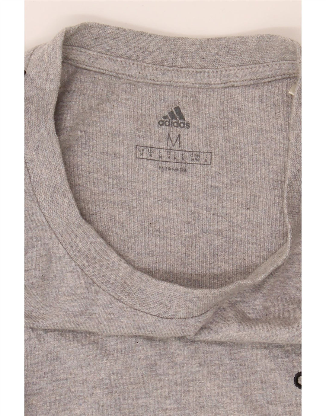 ADIDAS Mens T-Shirt Top Medium Grey Cotton Vintage Adidas and Second-Hand Adidas from Messina Hembry 
