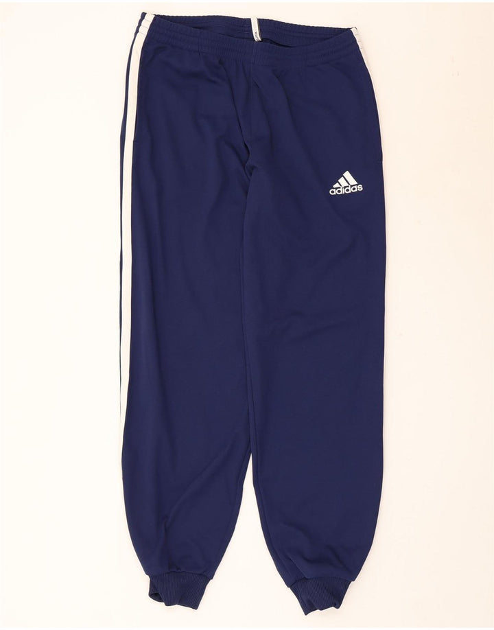 Adidas Mens Climawarm Tracksuit Trousers Joggers Large Navy Blue Polyester