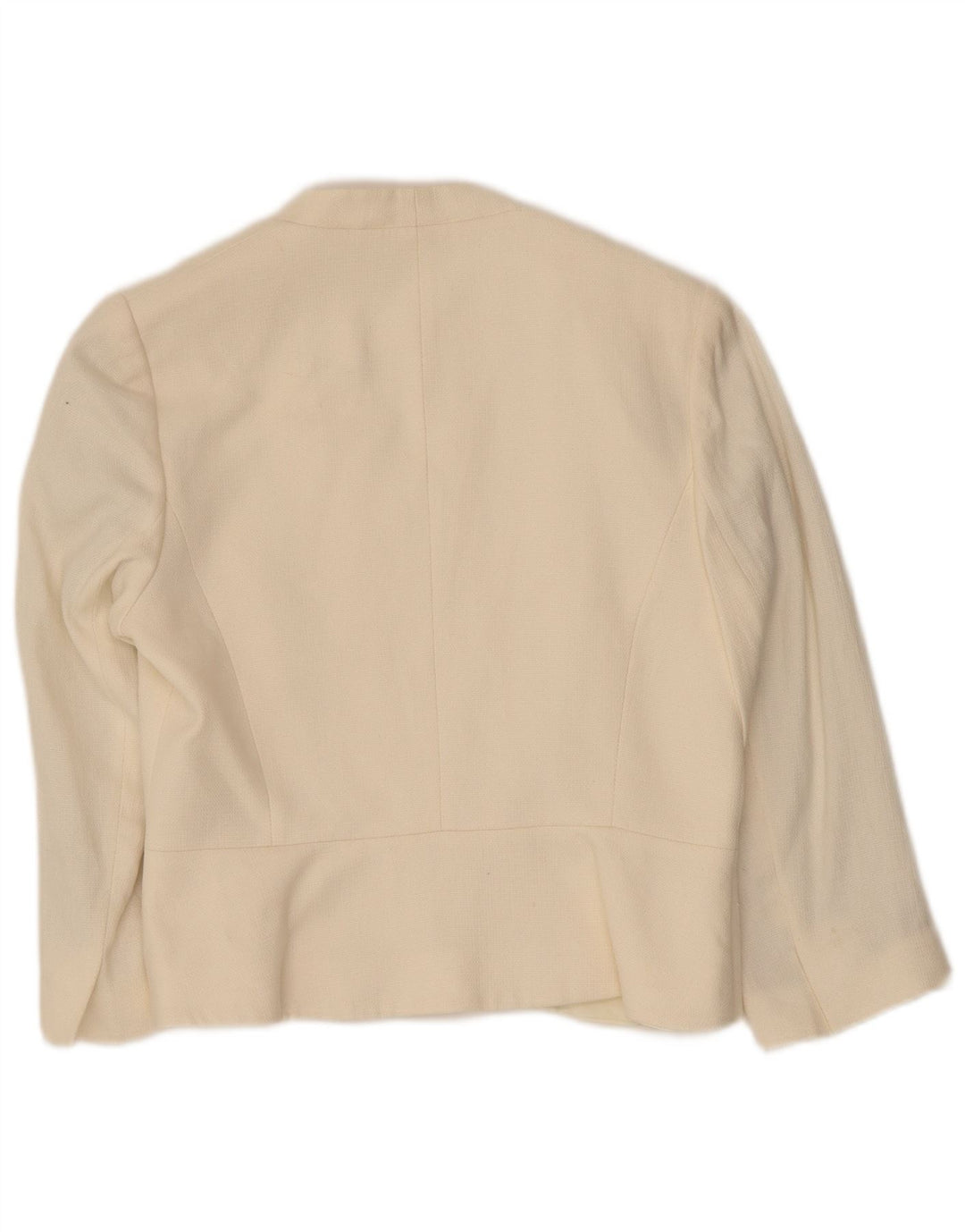 L.K. Bennett Womens 3/4 Sleeve Blazer Jacket UK 12 Medium  Beige Linen