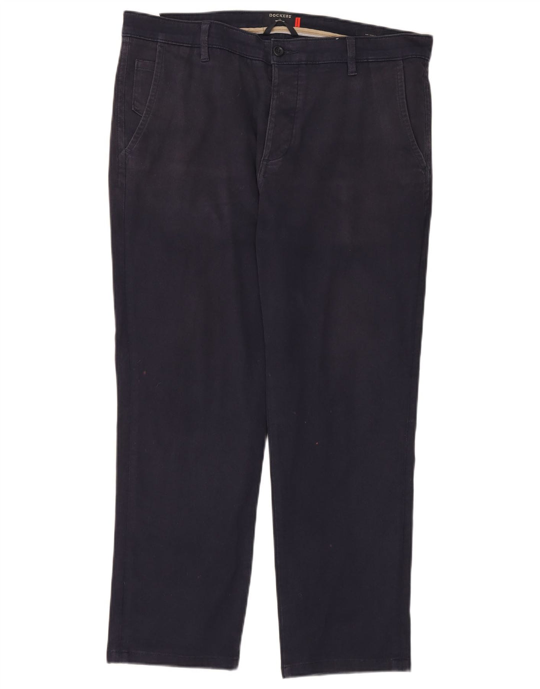 DOCKERS Mens Straight Chino Trousers W34 L27 Navy Blue Cotton