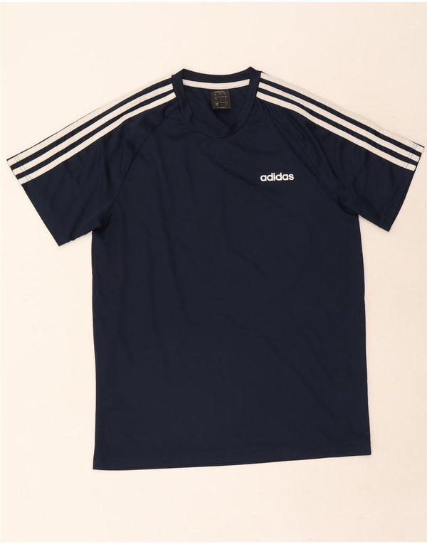 Adidas Mens Climalite T-Shirt Top Medium Navy Blue Polyester