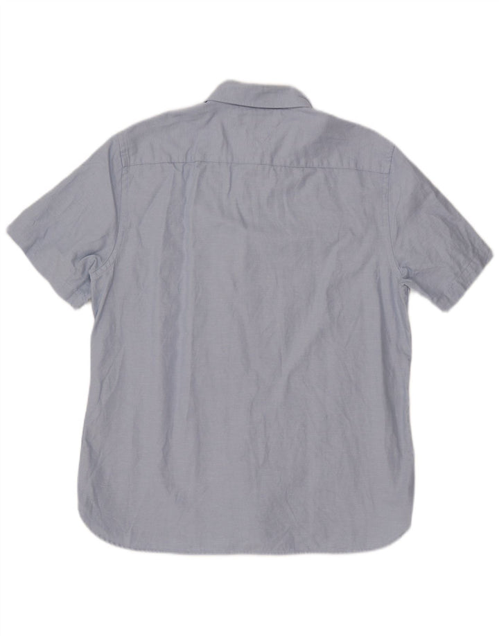 TOMMY HILFIGER Mens Short Sleeve Shirt XL Blue Cotton