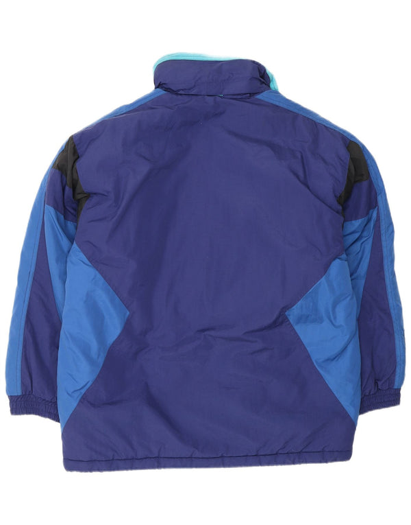 Brugi Womens Oversized Ski Jacket EU 42 Large Blue Colourblock Sports