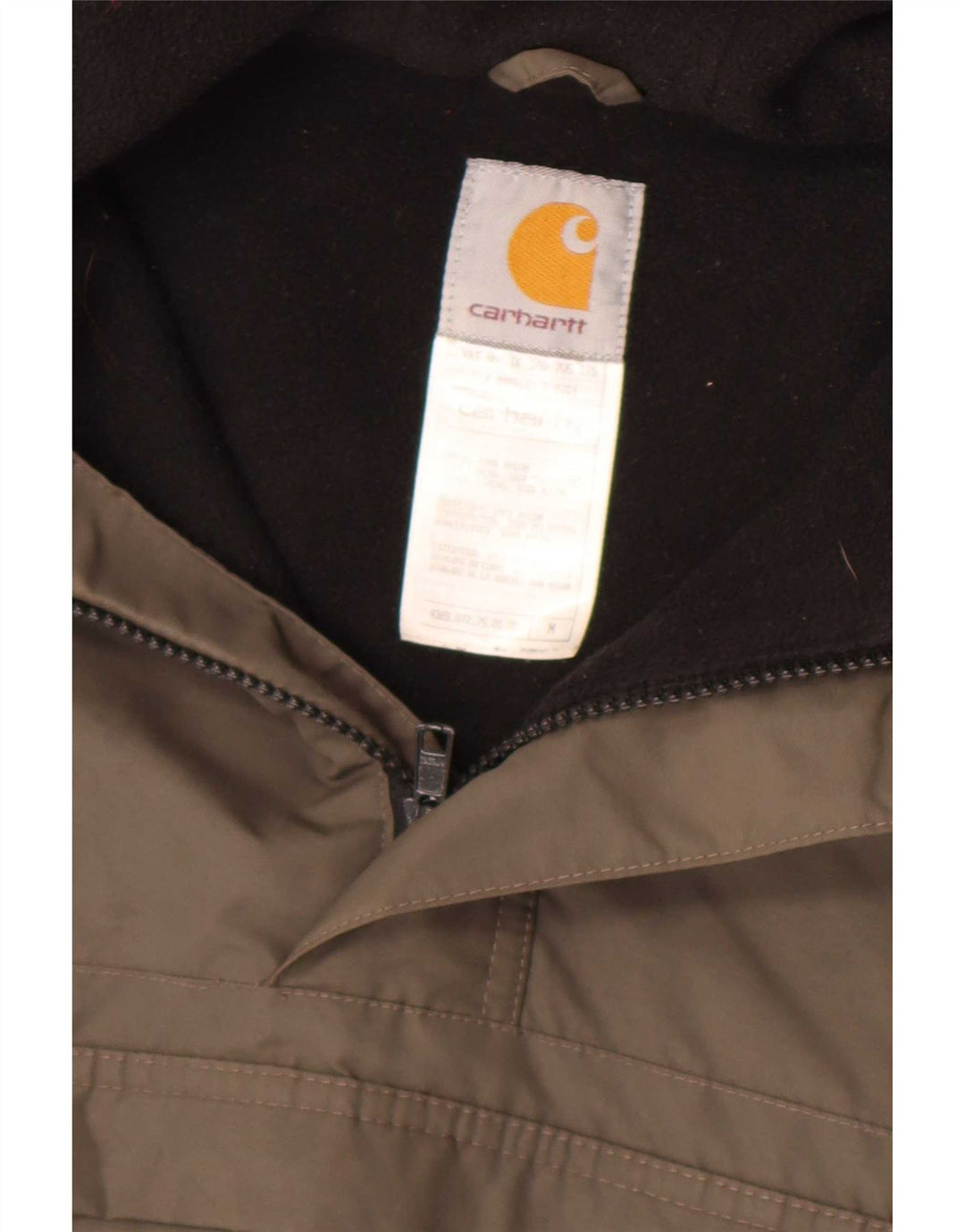 Carhartt Mens Hooded Anorak Jacket UK 38 Medium Grey Nylon