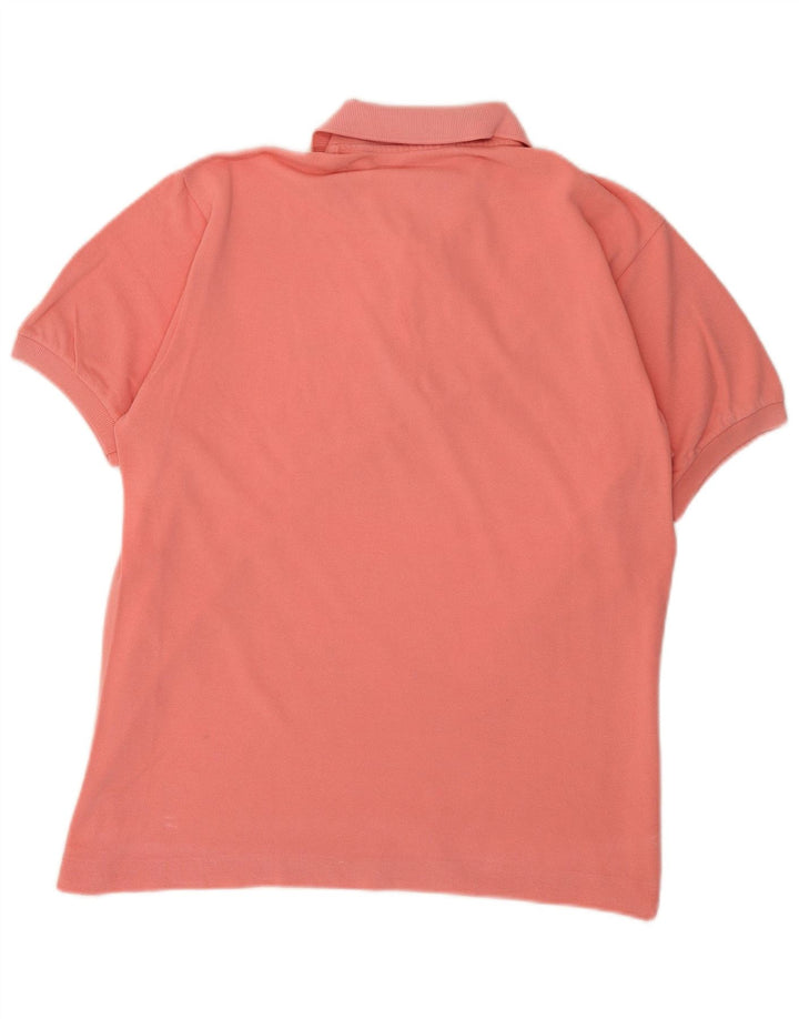 Lacoste Mens Polo Shirt Size 4 Medium Pink Cotton