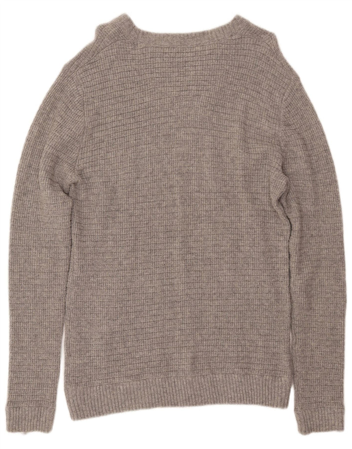 Crew Clothing Mens Crew Neck Jumper Sweater Large Grey Wool