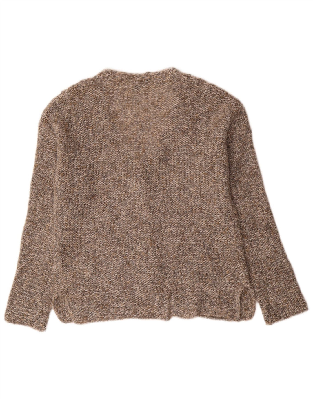 BENETTON Womens Oversized Cardigan Sweater UK 6 XS Grey Acrylic