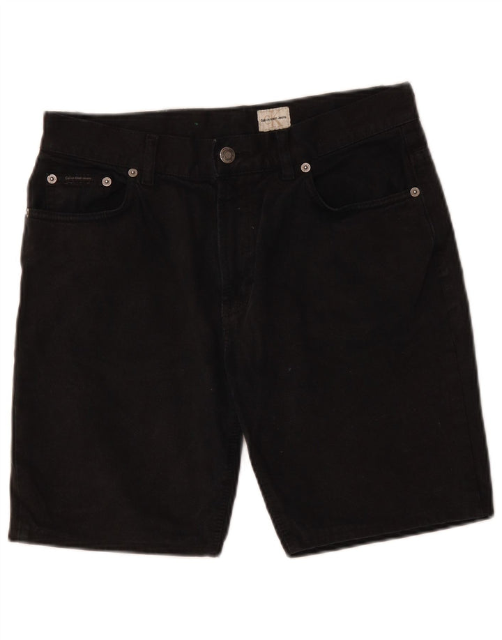 CALVIN KLEIN Mens Denim Shorts W31 Medium Black Cotton