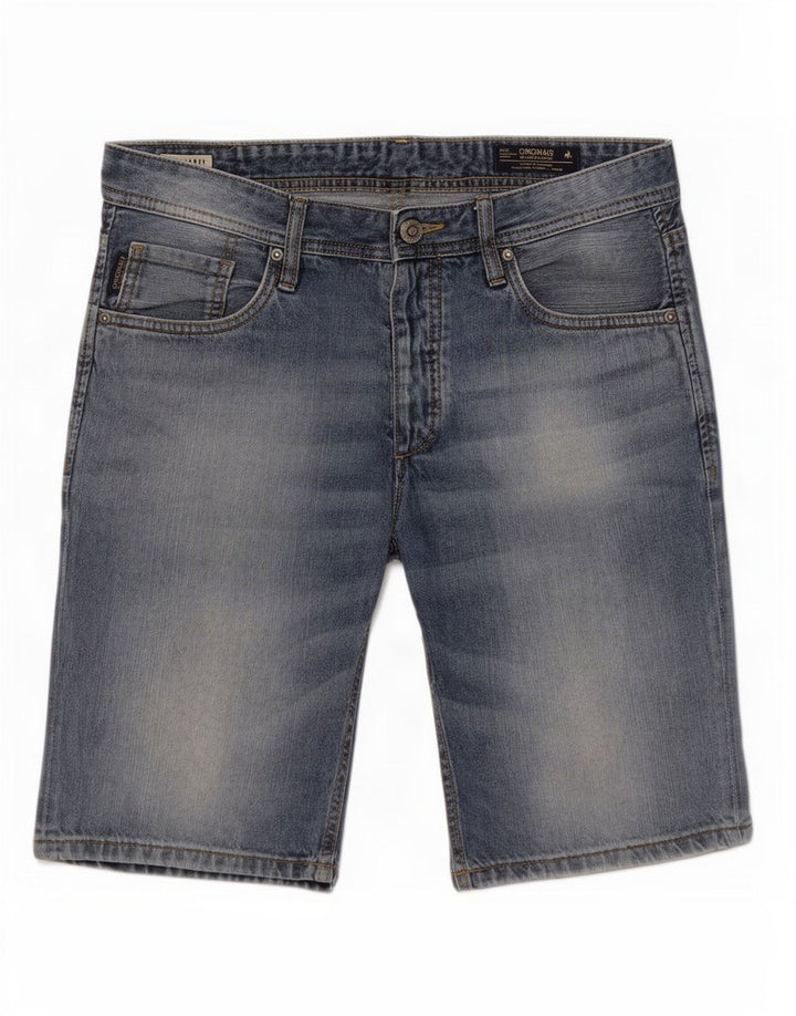 Jack & Jones Mens Denim Shorts Large W36 Blue Cotton
