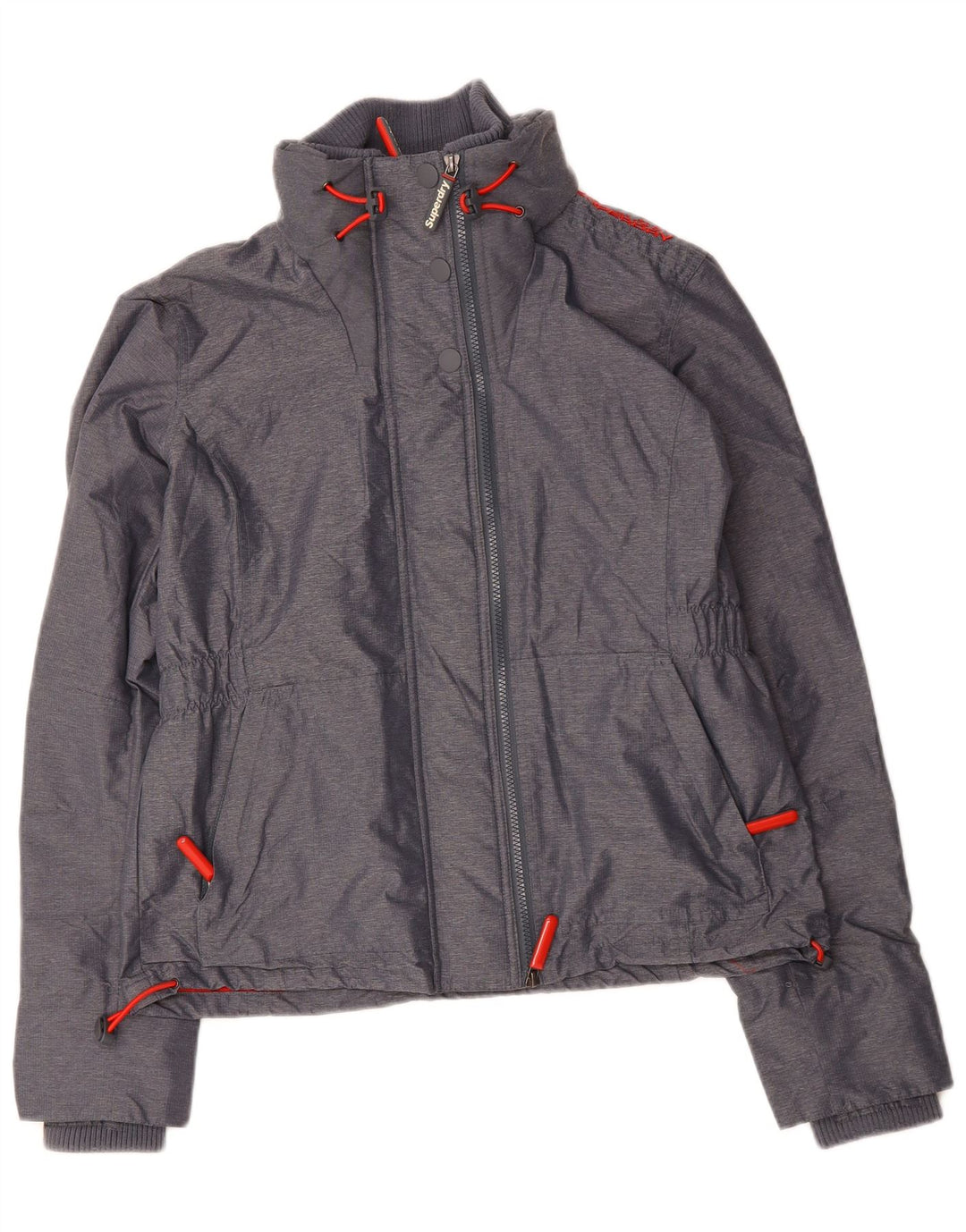 SUPERDRY Womens Windbreaker Jacket UK 18 XL Navy Blue Polyester