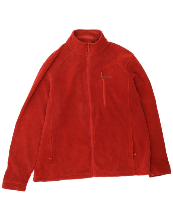 Mountain Warehouse Mens Fleece Jacket UK 46 3XL Red Polyester