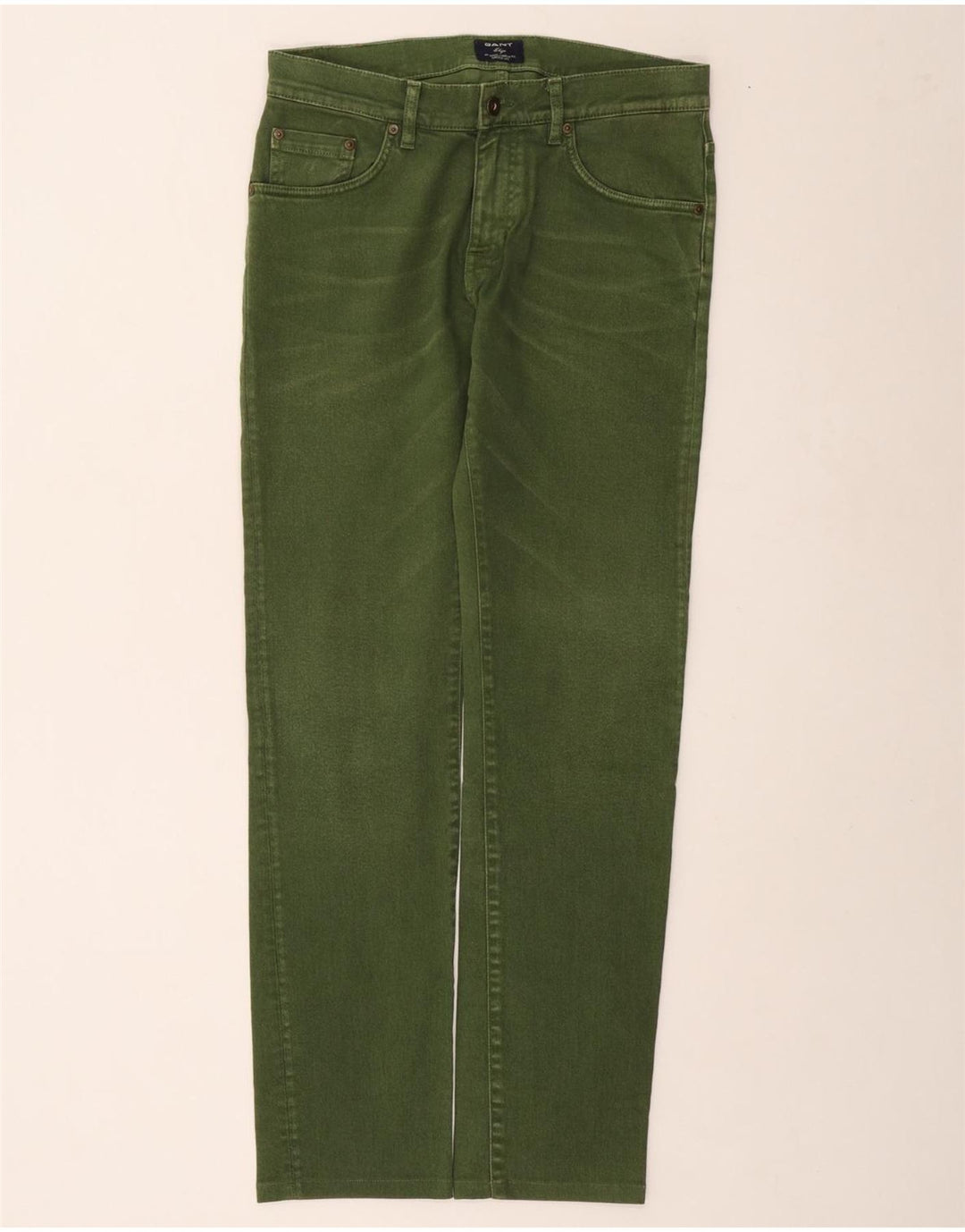GANT Mens Chip Low Waist Narrow Fit Tapered Jeans W32 L31 Green Cotton