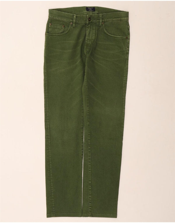 GANT Mens Chip Low Waist Narrow Fit Tapered Jeans W32 L31 Green Cotton