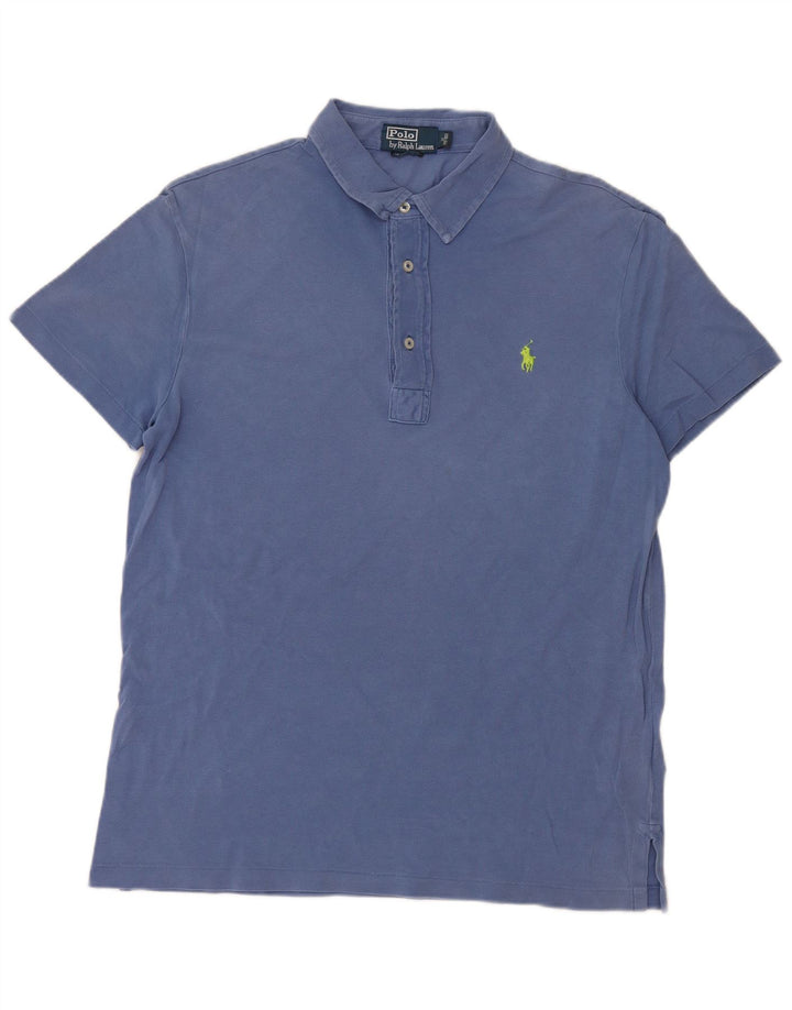 POLO RALPH LAUREN Mens Polo Shirt Medium Blue Cotton