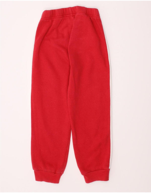 ADIDAS Girls Tracksuit Trousers Joggers 3-4 Years  Red Cotton