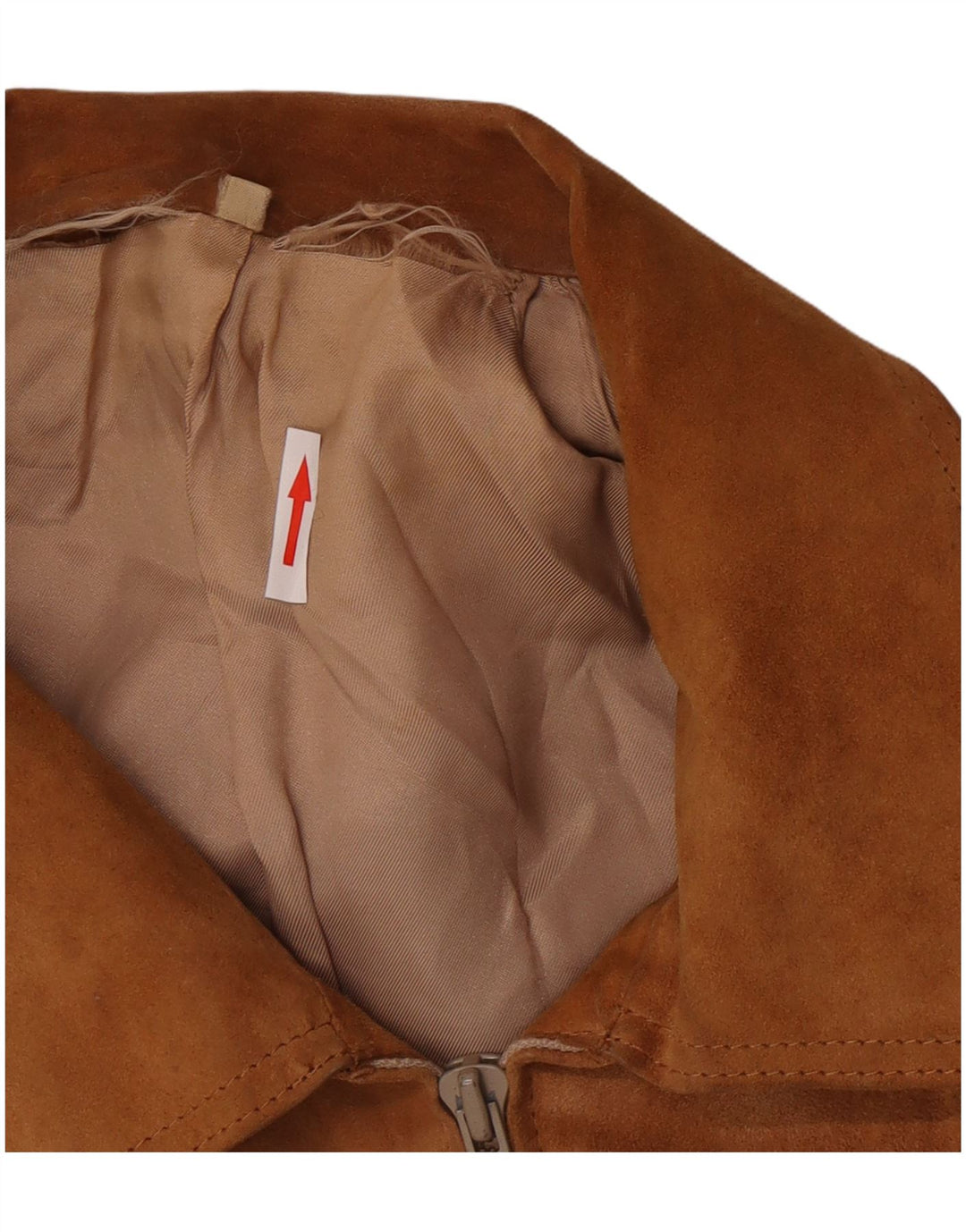Vintage Mens Suede Bomber Jacket UK 38 Medium Brown