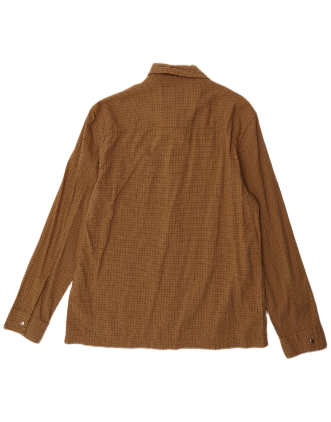 Marks & Spencer Mens Overshirt Shirt Medium Brown Check Cotton