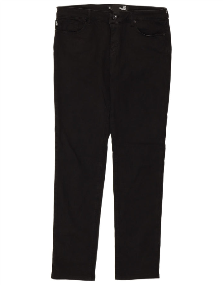 Moschino Womens Slim Jeans W31 L30 Black Cotton
