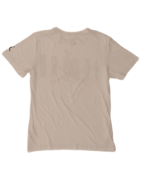 JORDAN Boys Graphic T-Shirt Top 12-13 Years Large White Cotton