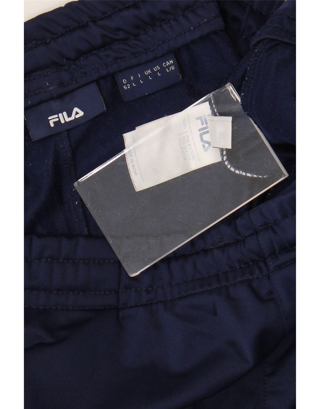 Fila Mens Tracksuit Trousers Large  Navy Blue Colourblock Polyester