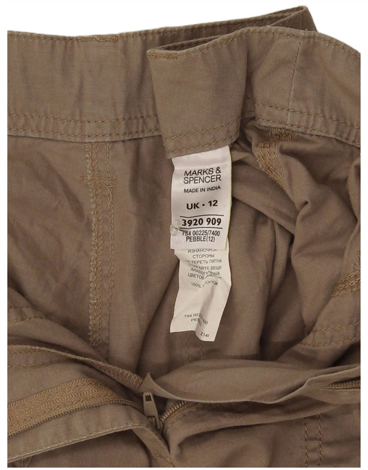 Marks & Spencer Womens Casual Shorts UK 12 Medium W30  Grey Cotton
