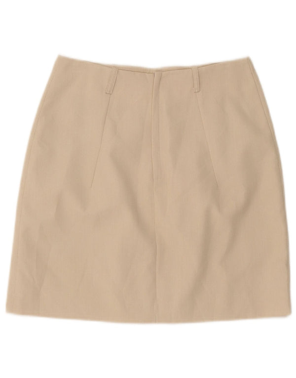 Sport Staff Womens Mini Skirt IT 42 Medium W32  Beige Rayon